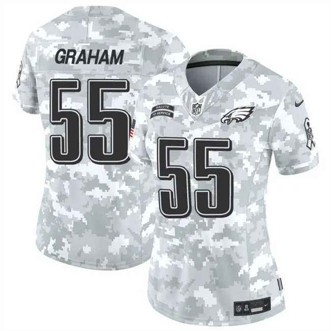 Women%27s Philadelphia Eagles #55 Brandon Graham 2024 F.U.S.E Arctic Camo Salute To Service Limited Stitched Jersey Dzhi